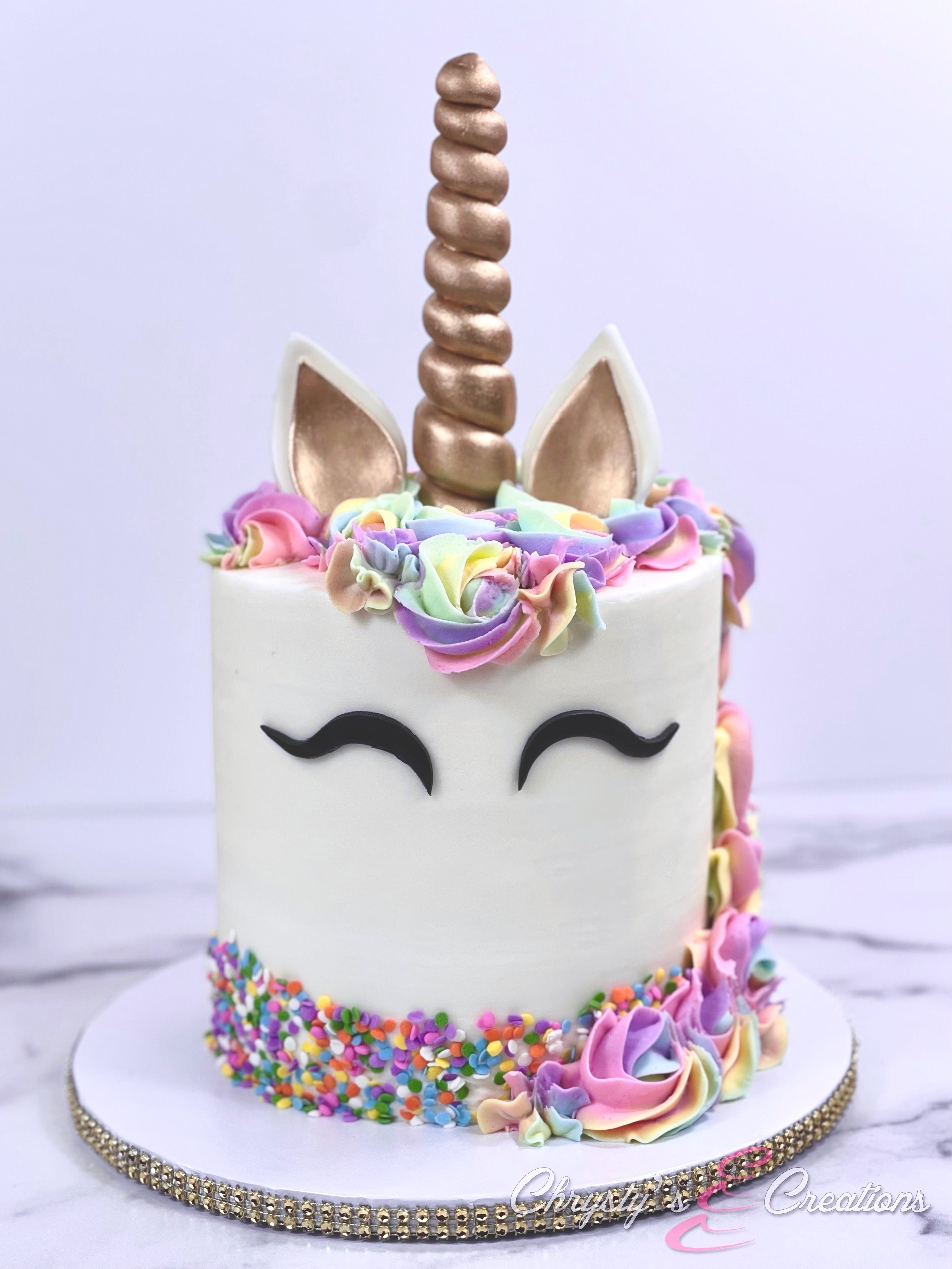 Black Buttercream Unicorn Cake - CakeCentral.com